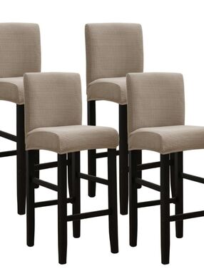 Khaki Waffle Barstool Covers